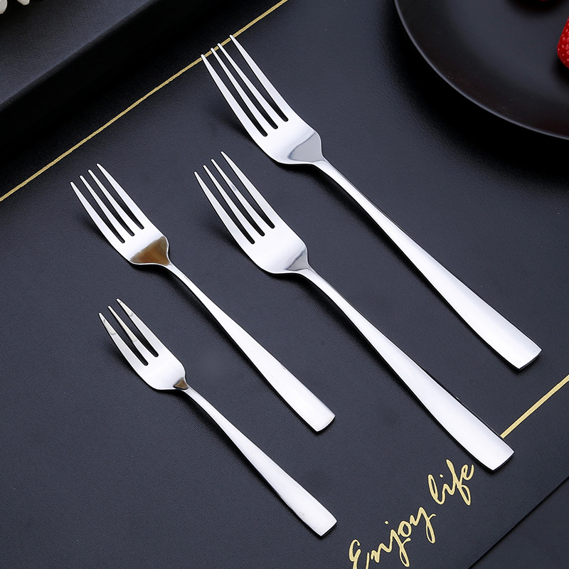 410 Stainless Steel Tableware Hotel Restaurant Western Food Knife, Fork and Spoon Set Western Steak Knife and Fork Tea Spoon Fork Spoon
