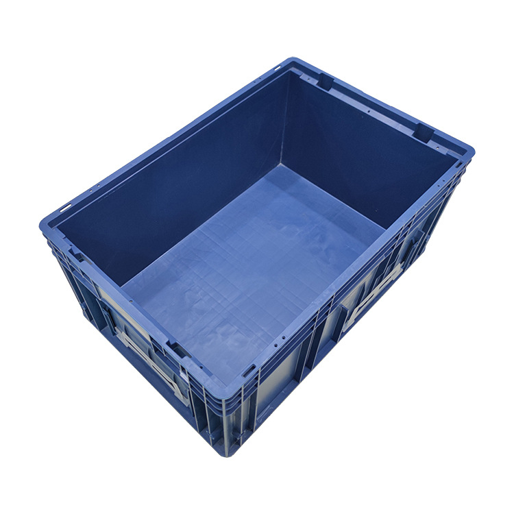 European standard R-KLT6429 reinforced bottom plastic turnover box German Blue 600*400*280 car parts box