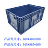 European standard R-KLT6429 reinforced bottom plastic turnover box German Blue 600*400*280 car parts box