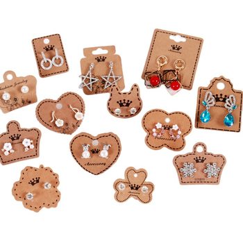 Vintage Kraft paper earrings earrings ear clip packaging card jewelry packaging display card style can be ordered in stock