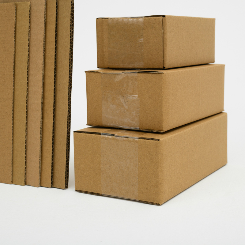 Half-height carton box corrugated express carton storage packaging flat rectangular cardboard box paper box wholesale
