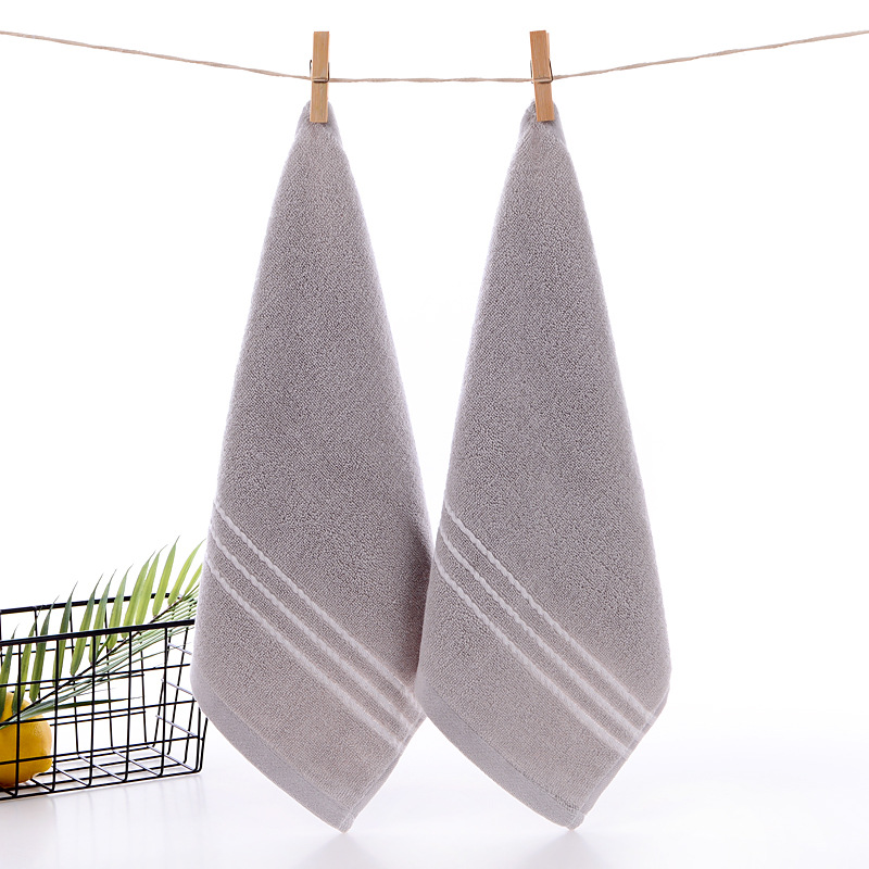 Factory wholesale solid color adult large square cotton handkerchief origin supply soft absorbent small towel