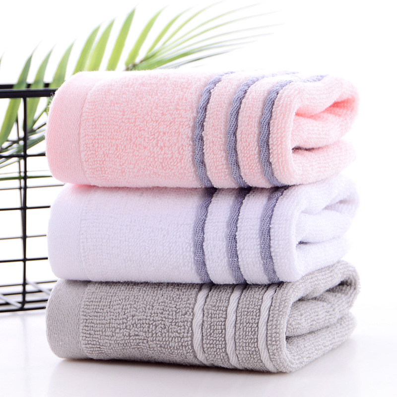 Factory wholesale solid color adult large square cotton handkerchief origin supply soft absorbent small towel