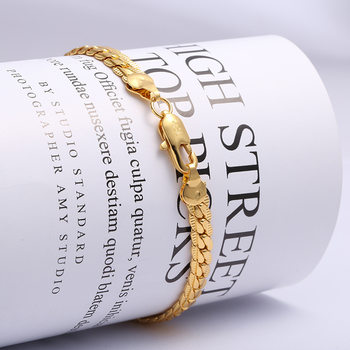 Cross-border snake bone chain bracelet simple atmosphere bracelet jewelry electroplating 18K gold 925 silver factory wholesale