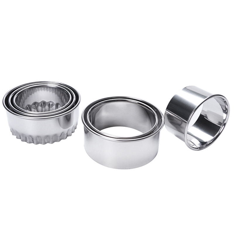 Factory wholesale stainless steel dumpling wrapper mold dumpling tool pressing dumpling wrapper cutting dumpling wrapper three pieces