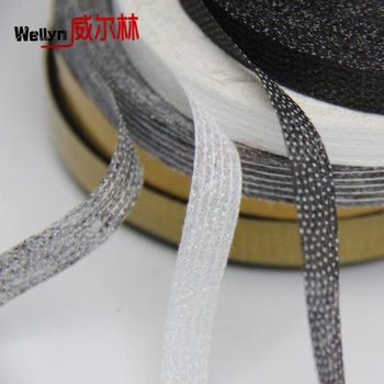 Straight belt lining, adhesive lining, non-woven molding lining, black and white, 1cm wide