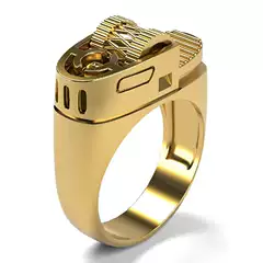 Jiayi Hot New Cross-border Jewelry European American Style Lighter Ring Amazon Wish Creative Ring Wholesale