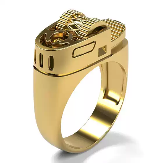 Ka Yi Hot-Selling New Style Lighter Ring for Cross-Border E-Commerce, European & American Fashion Statement Ring – Wholesale for Amazon & Wish