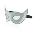 Leather eye mask silver