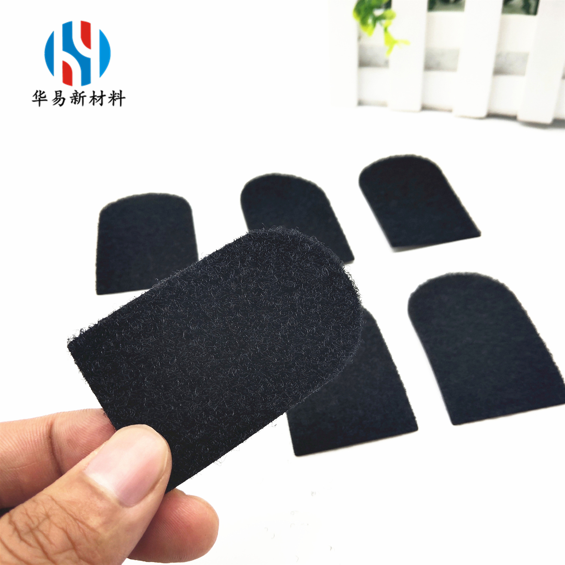 Semicircle Velcro nylon blended punching Velcro buckle with round head special-shaped processing non-scratch hair shooting hook