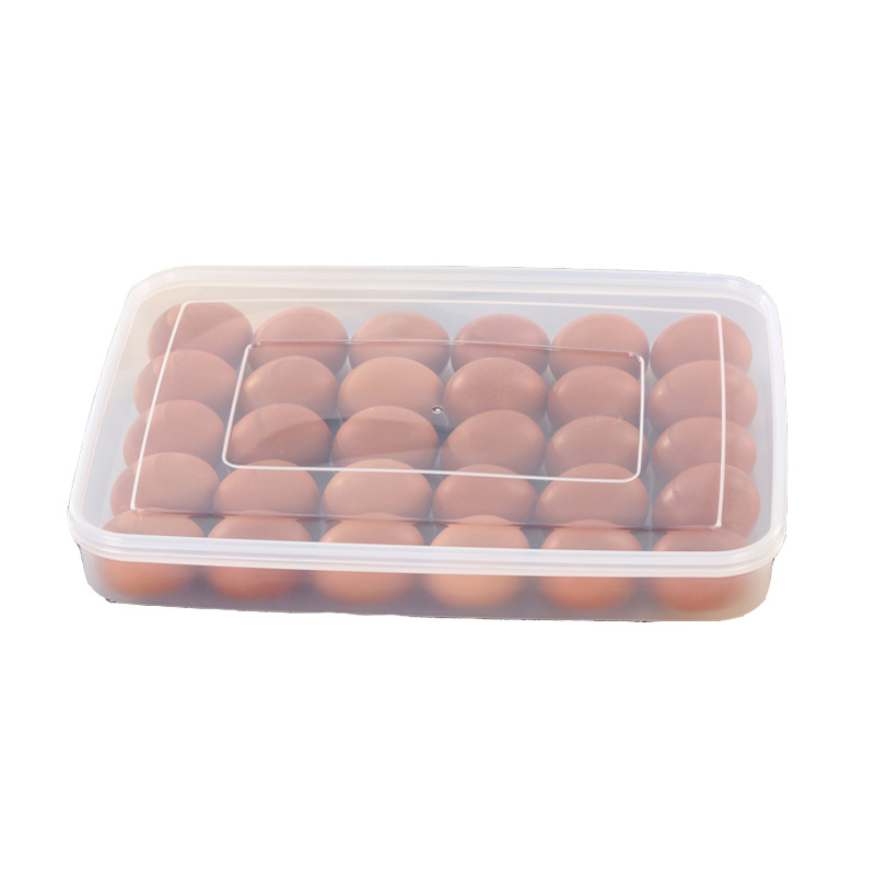 Factory Direct Supply Egg plastic box convenient egg tray storage box transparent simple 30 grid large capacity pp egg tray