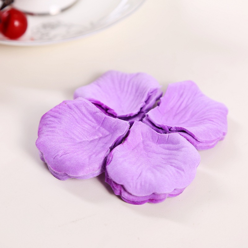 仿真玫瑰花瓣无纺布假花片婚庆家居装饰人造手撒花瓣厂家批发