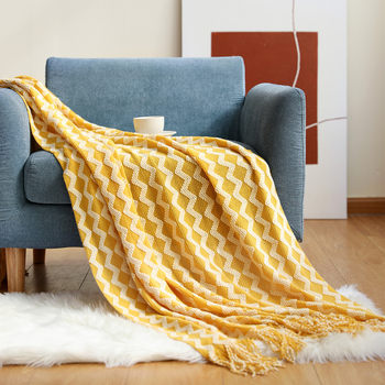 Knitted Blanket, Sofa Blanket, Bed End Towel Blanket, Summer Office Air Conditioning Blanket, Nap Blanket, Small Blanket