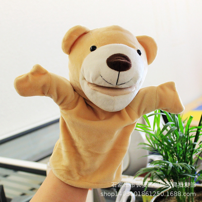 可张嘴卡通动物毛绒手偶亲子玩具嘴巴能动 多种款式 跨境现货混批