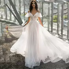2025 Cross-Border Spring New European and American Large Size Wedding Dress Slimming Look Floor-Length Lace Dress for Fat People