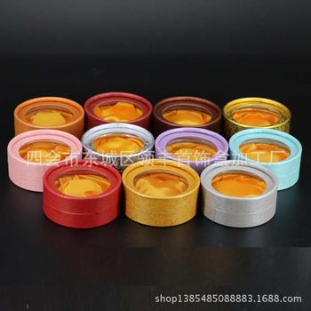 Large round open skylight jewelry packaging box bracelet bracelet jewelry beads bracelet jewelry box wooden beads gift box wholesale