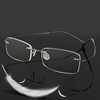 Danyang wholesale steel wire rimless glasses for men and women Ultra Light super elastic super tough alloy glasses frame without screws