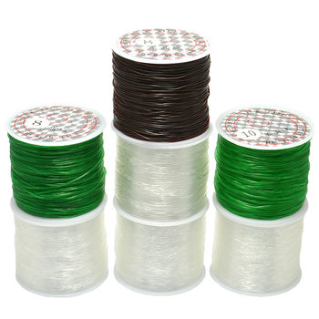Medium Roll Transparent Elastic Fishwire White Elastic Fishwire Crystal Line Jewelry Line Buddha Bead Line Handmade Beading Line