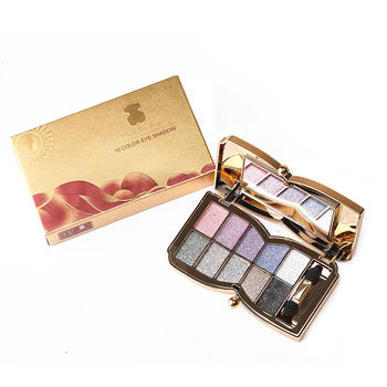 Factory Direct Export Internet Celebrity Winnie the Bear 10-Color Eye Shadow with One Flash to the Bottom Ten-Color Diamond Eye Shadow Kuaishou Douyin