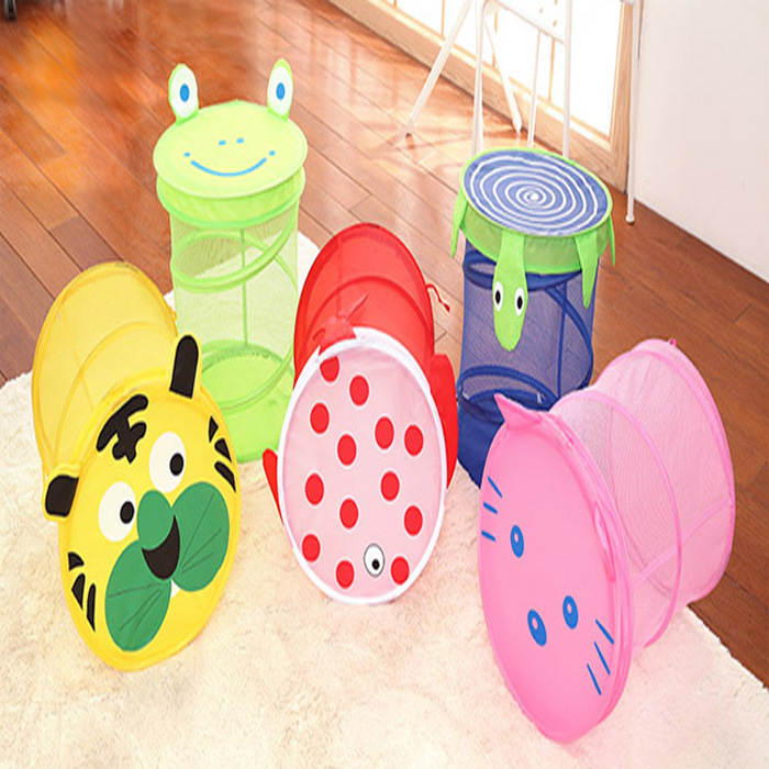 Nu Skin Factory Outlet Medium Mesh Barrel New Creative Home Mesh Folding Clothes Storage Basket