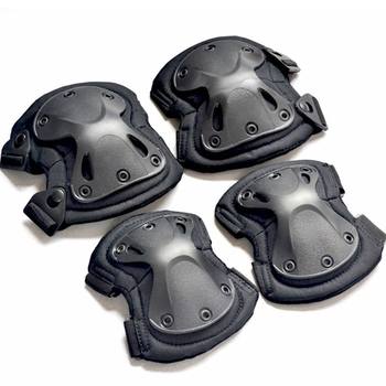One-piece Diamond knee pad suit military fans Field equipment knee pad elbow pad riding sports protective gear 4-piece set