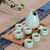 Supply celadon yellow wine separator ceramic wine pot retro style Chinese wine set Wholesale