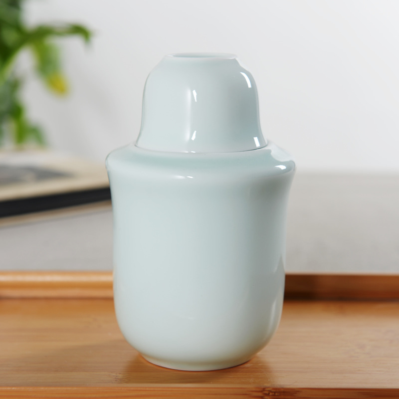 Celadon wine warmer suit ceramic wine warmer wine glass three or two half jin hot wine set promotional gift