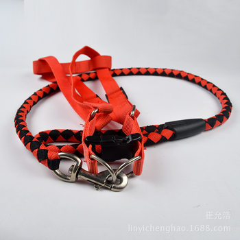 Factory spot wholesale multi-color pet four-strand braided rope chest strap dog traction rope pet supplies collar