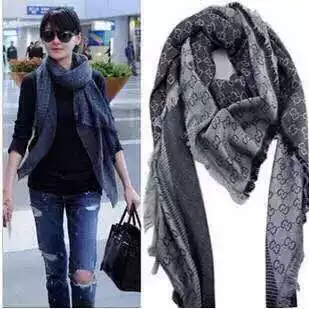 Autumn and winter new 0 European and American big S belle with cotton and linen letters four-sided burr large square scarf scarf shawl dual-purpose women