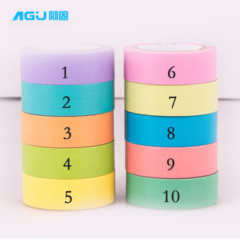 Solid Color Washi Tape Candy/Rainbow DIY Planner Decoration Stickers Creative Simple Ins Style Basic Planner