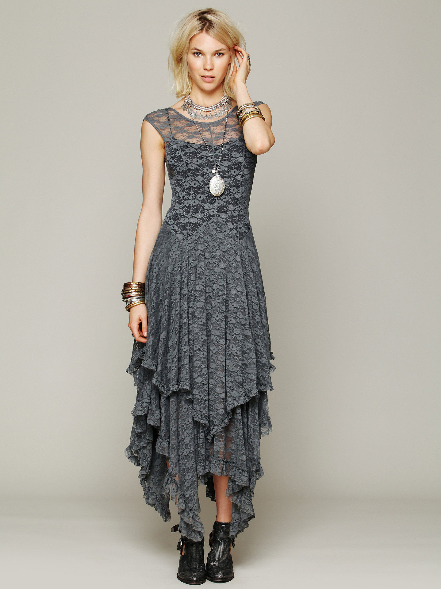 Irregular Hem Lace Dress Sexy Long Design Elegant Style Perfect for Parties Wholesale Available
