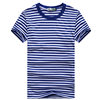 200g Autumn New Men's Striped Blue and White T-Shirt Long-Sleeved Sailor Shirt Crew Neck Cultural Shirt Activity Class Uniform