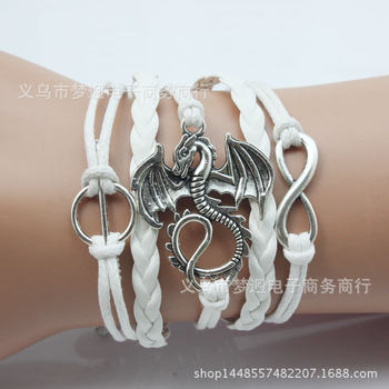 Woven bracelet foreign trade hot small eight small Stegosaurus creative collocation hand-woven bracelet manufacturers supply