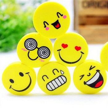 Eraser cartoon cute smiley face expression eraser children Primary School kindergarten stationery store gift prize