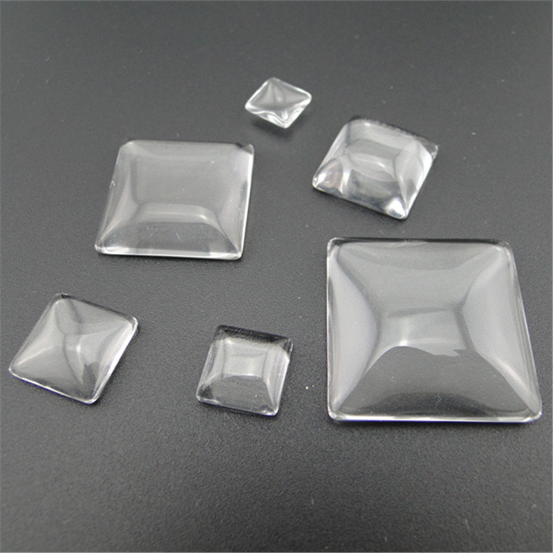 时光宝石玻璃贴片 正圆形冰箱贴 透明色扁圆白胚 diy饰品配件贴图