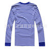 200g Autumn New Men's Striped Blue and White T-Shirt Long-Sleeved Sailor Shirt Crew Neck Cultural Shirt Activity Class Uniform