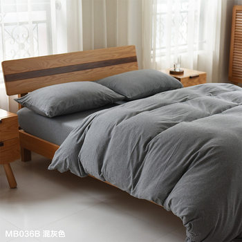 Yipin Cotton Tianzhu Classic Solid Color Bedding Four-piece Set Color Spun Knitted Cotton Plain Color