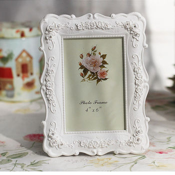 6-Inch 7-Inch 8inch 10inch Modern Minimalist Style White Rose Flower Display Stand Photo Frame Creative Photo Frame Wholesale A01
