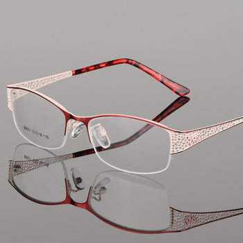 Women's Metal Half-Frame Ultra-Light Myopia Glasses Frame Ladies' Elegant Eyeglass Frame Cross-Border Optical Glasses Frame 99001