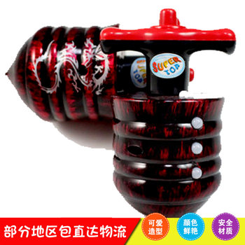 Street Stall Hot Selling Park Children's Toys Imitation Wood Top Colorful Lights Plus Infrared Cross-Border Flash Music Top