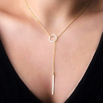 Simple Chain Metal Ring Short Necklace Fashion Simple Necklace AliExpress Explosive European and American Jewelry
