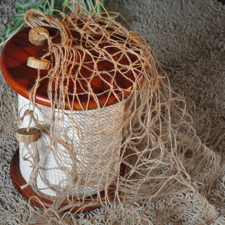 Hot selling night market supply Mediterranean style decorative fishing net hemp rope antique photography props shell fishing net