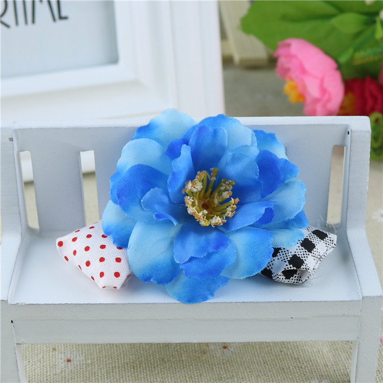 热卖diy仿真牡丹花 绢花花朵 婚庆花花头 花环材料 舞蹈裙花朵
