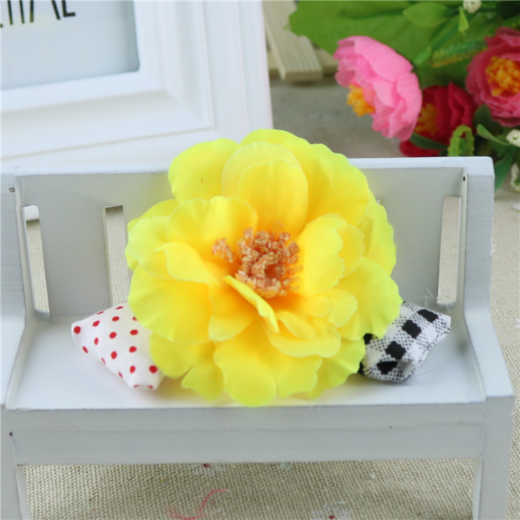 热卖diy仿真牡丹花 绢花花朵 婚庆花花头 花环材料 舞蹈裙花朵