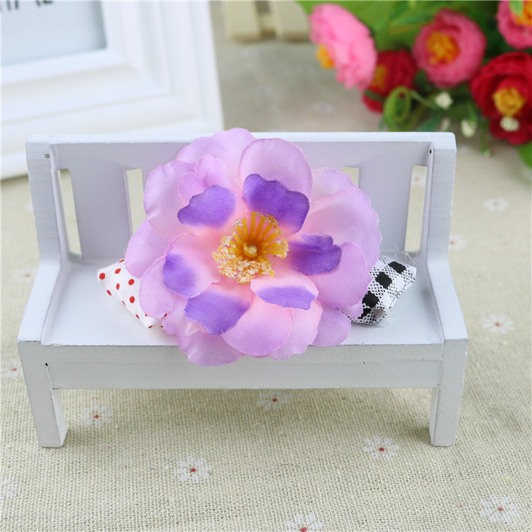 热卖diy仿真牡丹花 绢花花朵 婚庆花花头 花环材料 舞蹈裙花朵