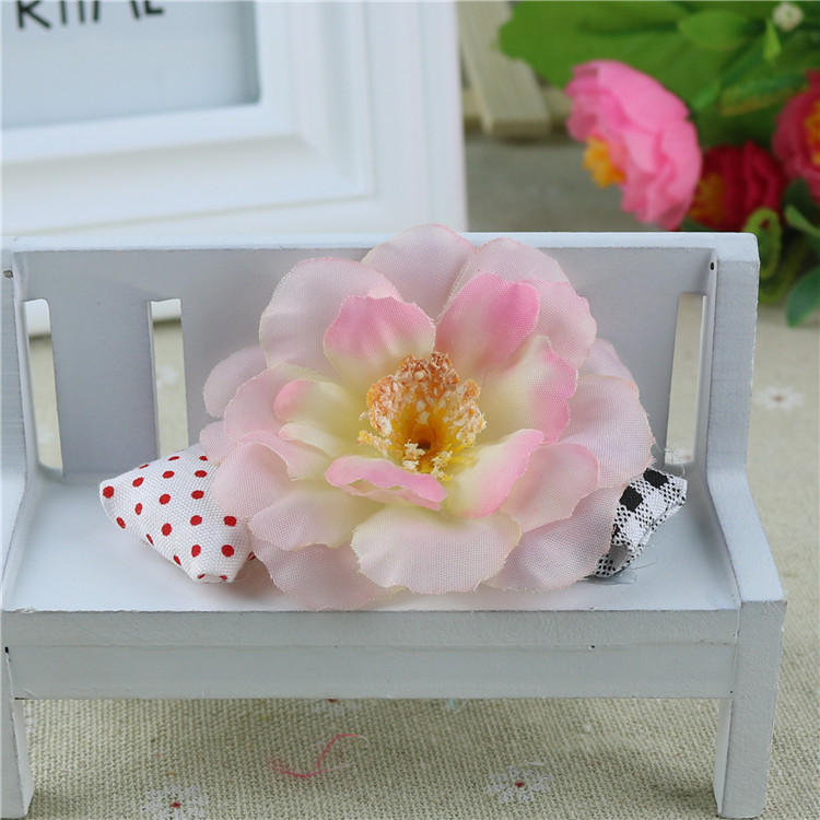 热卖diy仿真牡丹花 绢花花朵 婚庆花花头 花环材料 舞蹈裙花朵
