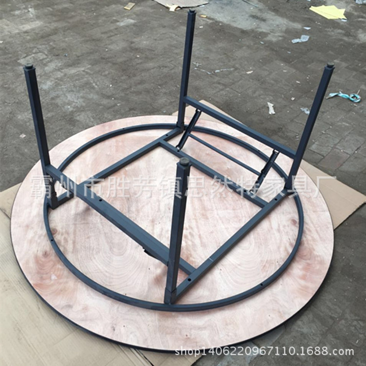 厂家批发餐厅酒店桌椅折叠大圆桌 饭店桌椅火锅宴会桌子饭店餐桌