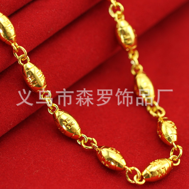 Оптовая продажа позолоченных 18-каратным золотом мужских цепочек, модные и эффектные, поставка для прямых трансляций, имитация золотых цепочек, рынок мужских цепочек на шею.