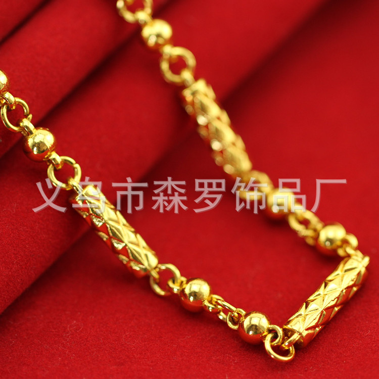 Оптовая продажа позолоченных 18-каратным золотом мужских цепочек, модные и эффектные, поставка для прямых трансляций, имитация золотых цепочек, рынок мужских цепочек на шею.