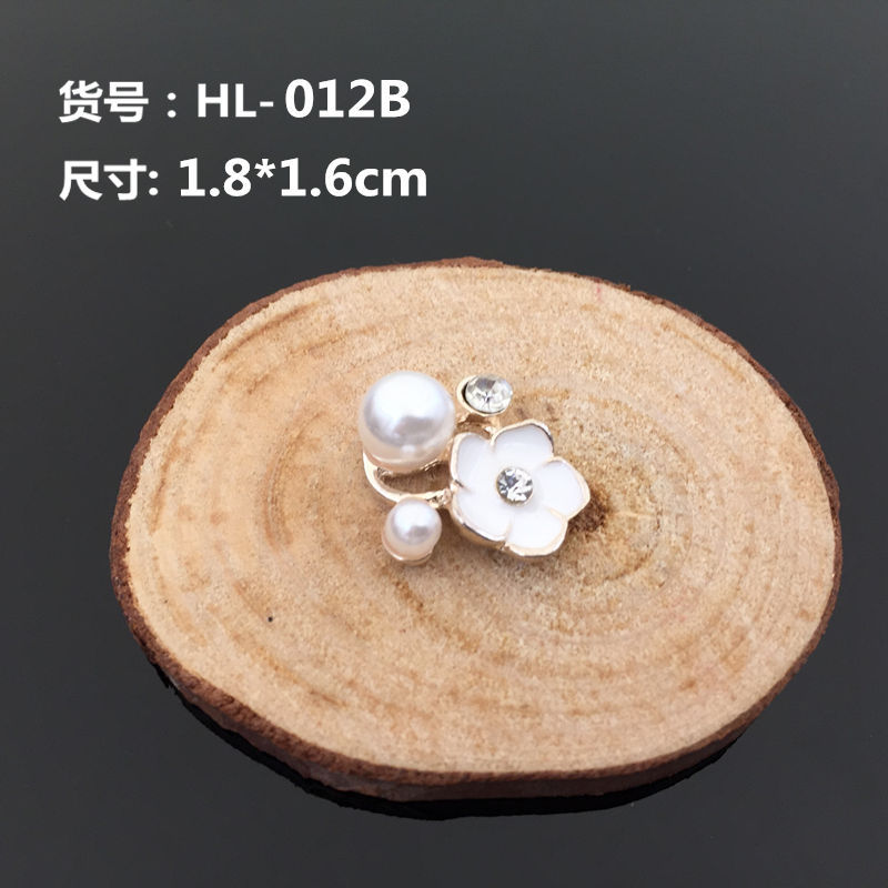 合金饰品配件 水钻珍珠花朵盘扣合金配件手工头饰发饰发夹diy材料